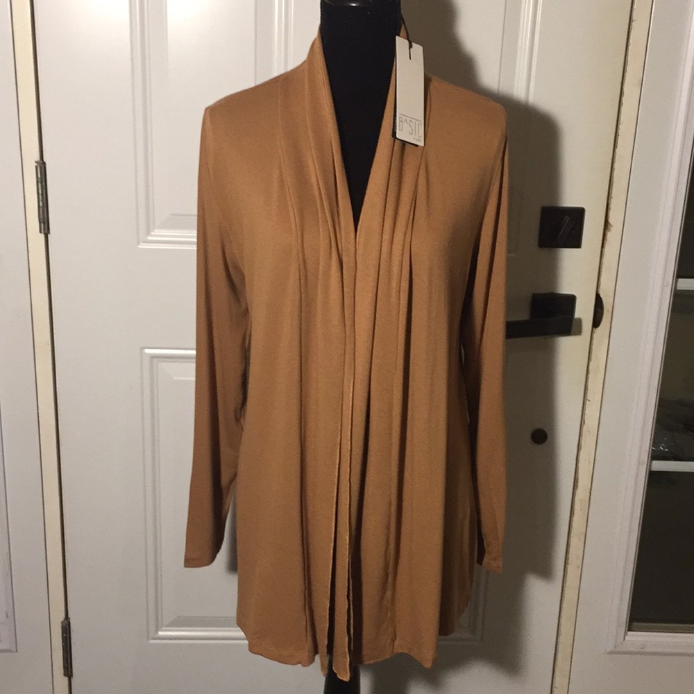 Basic By Yest Yessica Short Cardigan Sweater New Brown Size 8